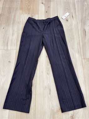 Anne Klein Suit Pants – Size 8 | Brown Pinstripe | NWT